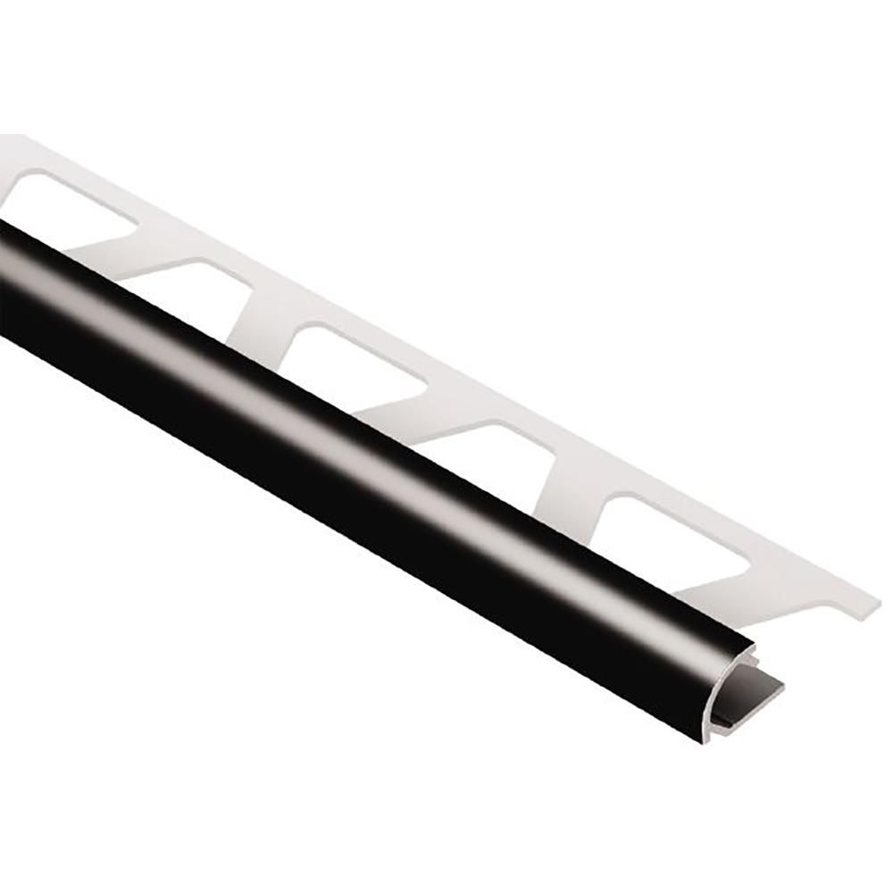 Schluter RONDEC Profilé de bordure rond - aluminium noir 1/2" (12.5 mm) x 8' 2-1/2"