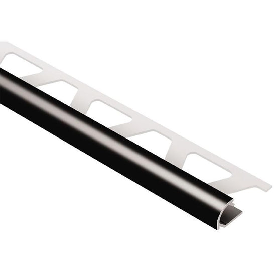 Schluter RONDEC Profilé de bordure rond - aluminium noir 1/2" (12.5 mm) x 8' 2-1/2"