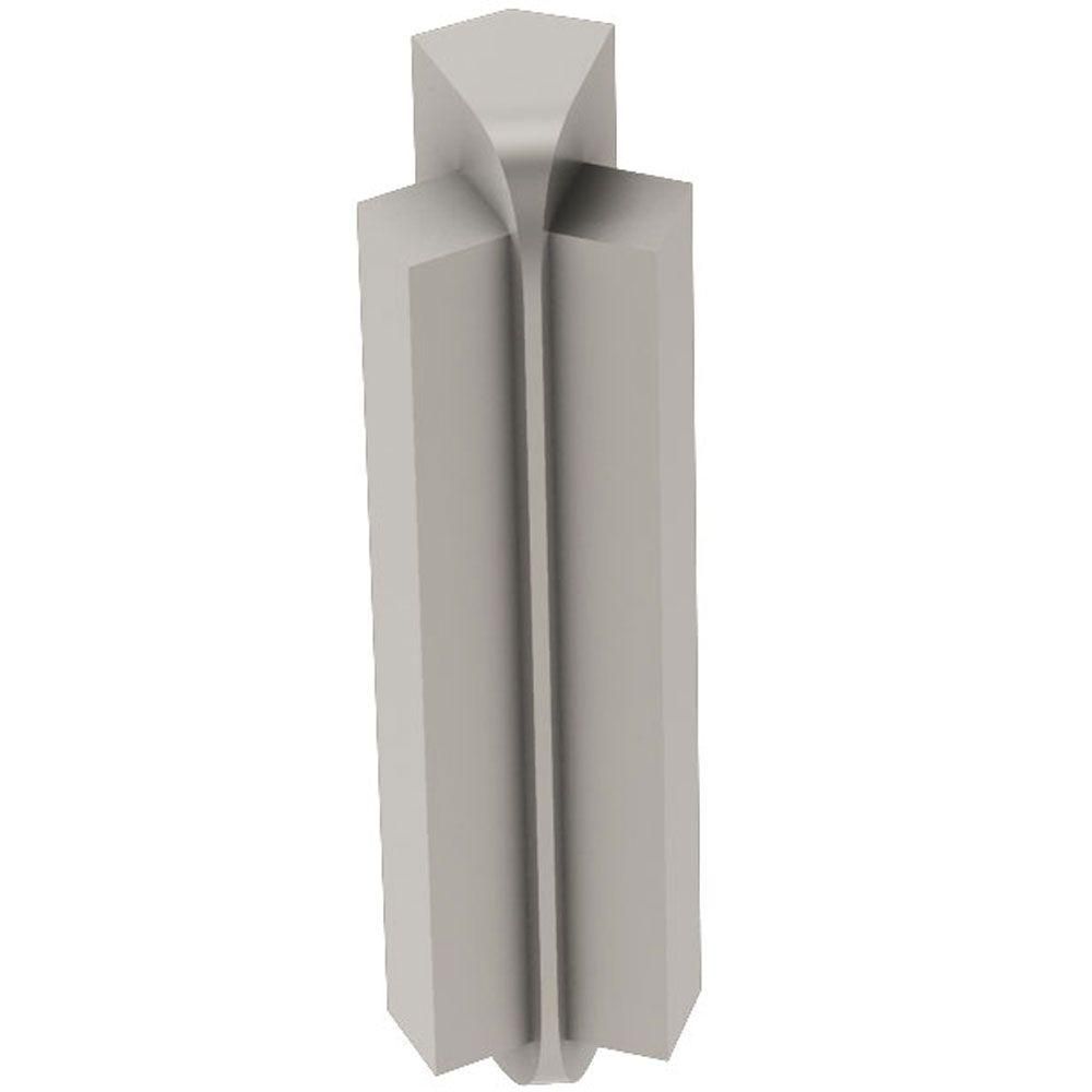 Schluter RONDEC-STEP Coin intérieur 135° avec ailette verticale de 1-1/2" - aluminium anodisé nickel mat 3/8" (10 mm)