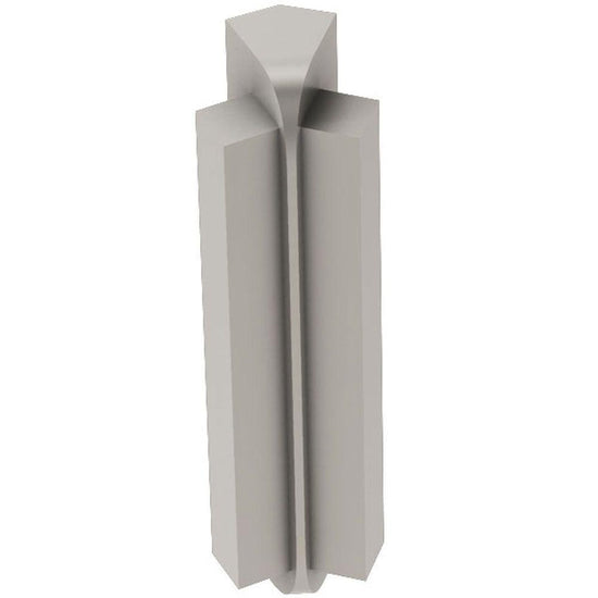 Schluter RONDEC-STEP Coin intérieur 135° avec ailette verticale de 1-1/2" - aluminium anodisé nickel mat 3/8" (10 mm)