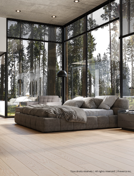 Preverco Bois d'ingénierie Flex19 Chêne rouge Nuance Frost, fini mat, 5-1/8 pouces x 3/4 pouce