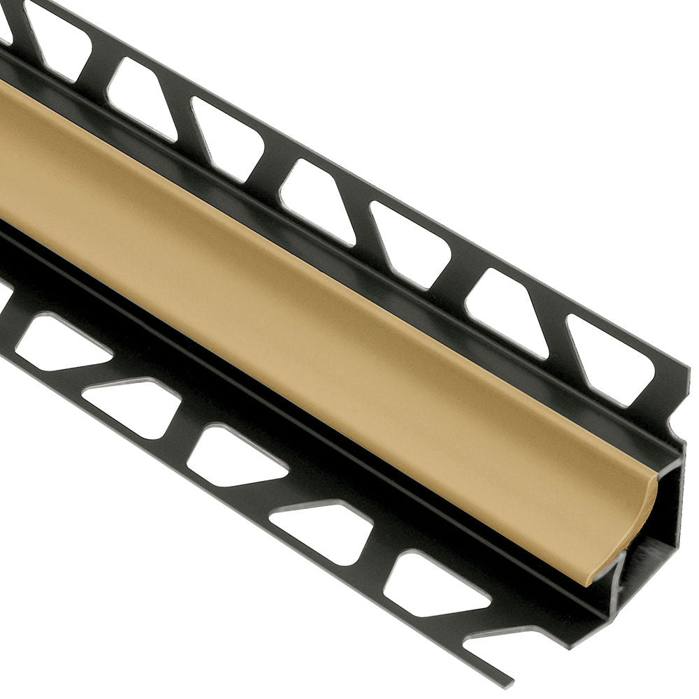 Schluter DILEX-HK Profilé à gorge avec un radius de 11/16" - plastique PVC beige clair 1/2" x 11/32" x 8' 2-1/2"