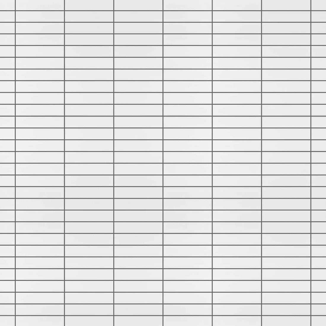 Carreaux de céramique Collection Stack mosaïque 1 po x 6 po Bianco, tuiles blanches allongées finition brillante