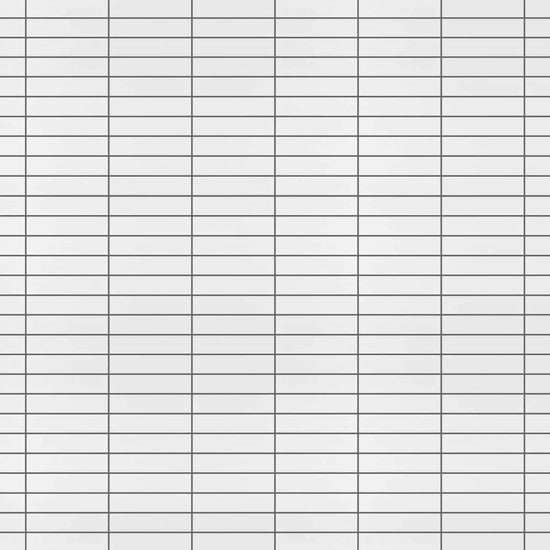 Carreaux de céramique Collection Stack mosaïque 1 po x 6 po Bianco, tuiles blanches allongées finition brillante