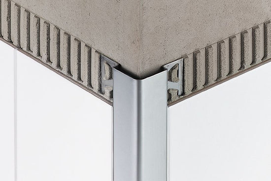 Schluter ECK-E Profilé robustre de protection des angles extérieurs à 90° - acier inoxydable (V2) 1-15/32"x 6' 7" x 1/4" (6 mm)