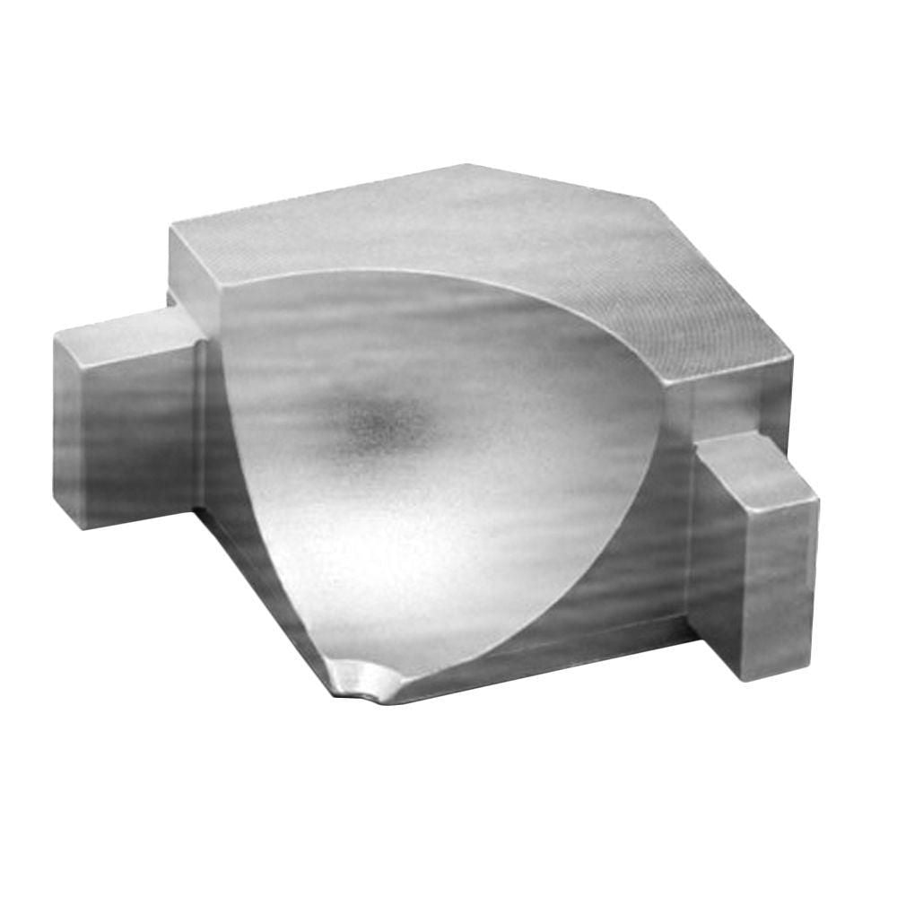 Schluter DILEX-AHKA Coin intérieur 90° avec un radius de 3/8" (10 mm) - aluminium anodisé chrome brossé