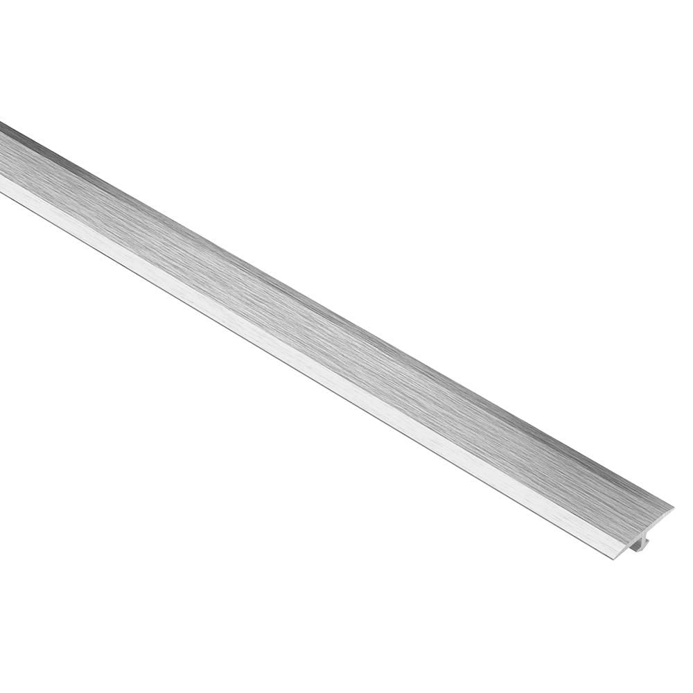 Schluter VINPRO-T Profilé de transition pour revêtement de vinyle - Aluminum Anodized Brushed Chrome 17/32" (14 mm) x 8' 2-1/2"
