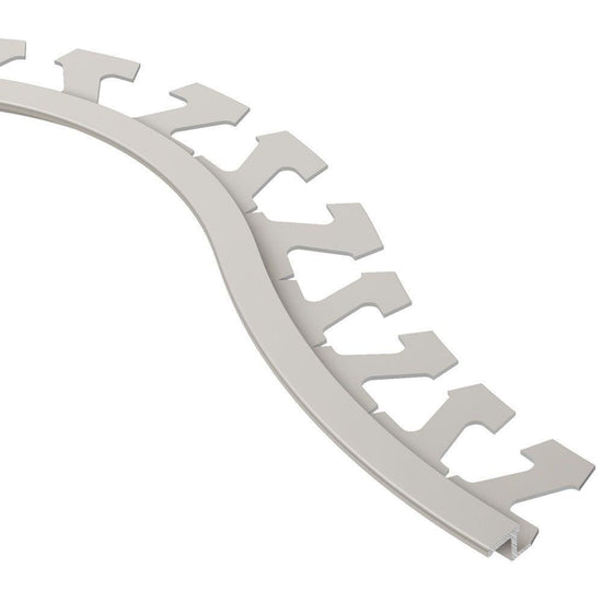 Schluter RENO-TK Radius Profilé réducteur - aluminium anodisé nickel mat 1/4" (6 mm) x 8' 2-1/2"