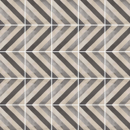 Carreaux de céramique Collection Terra 8 po x 8 po, motif Linea F à lignes