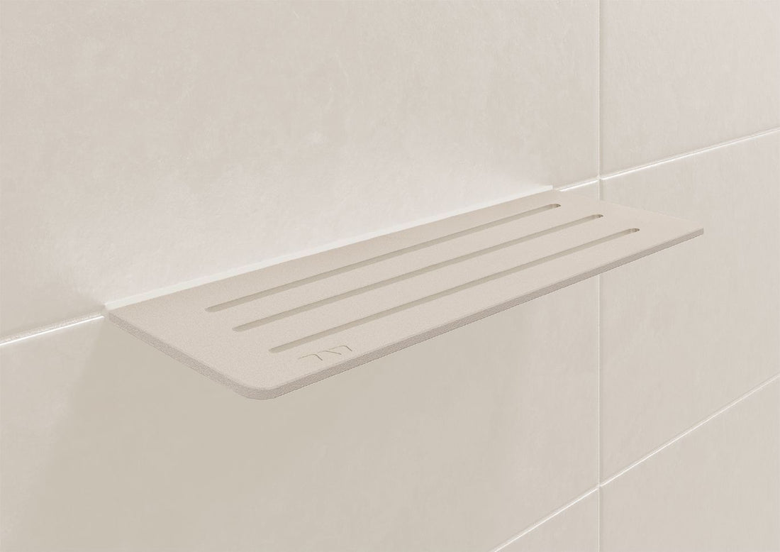 Schluter SHELF-W Étagère murale rectangulaire modèle Wave aluminium ivoire