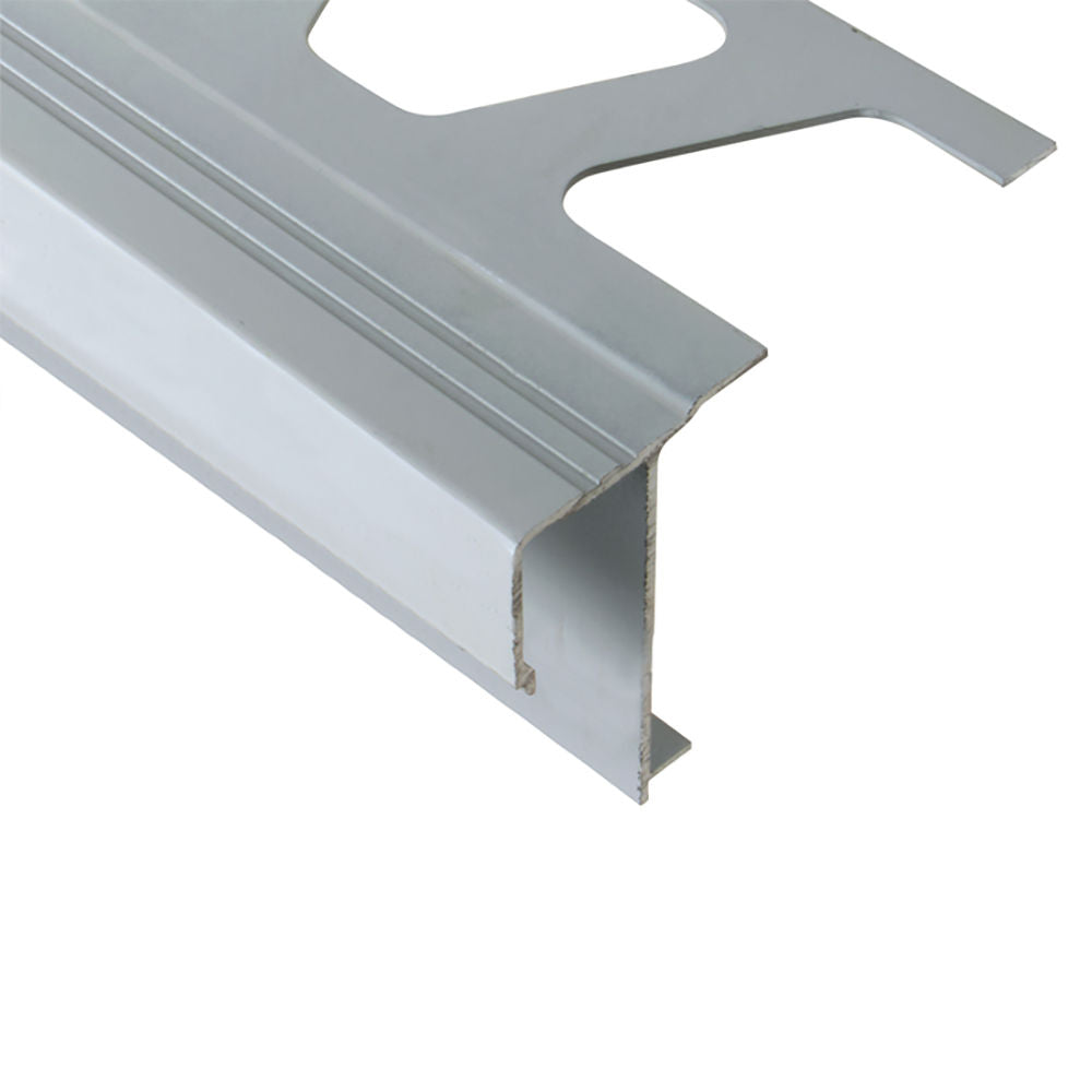 Schluter BARA-RAK Profilé de bordure de balcon à rejet d'eau aluminium gris classique 8' 2-1/2"