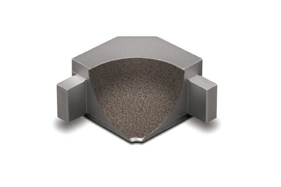 Schluter DILEX-AHKA Coin intérieur 90° avec un radius de 3/8" (10 mm) - aluminium anthracite clair