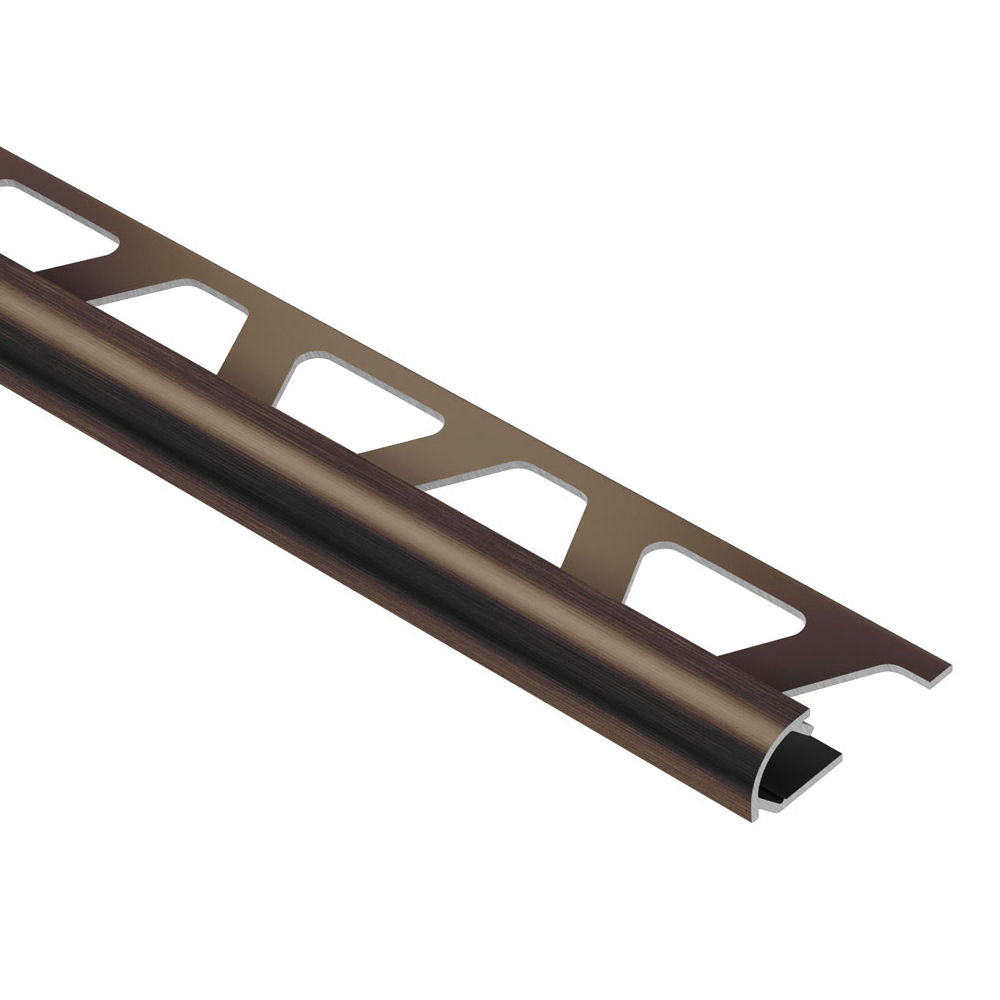 Schluter RONDEC Profilé de bordure rond - aluminium anodisé bronze antique brossé 1/4" (6 mm) x 8' 2-1/2"