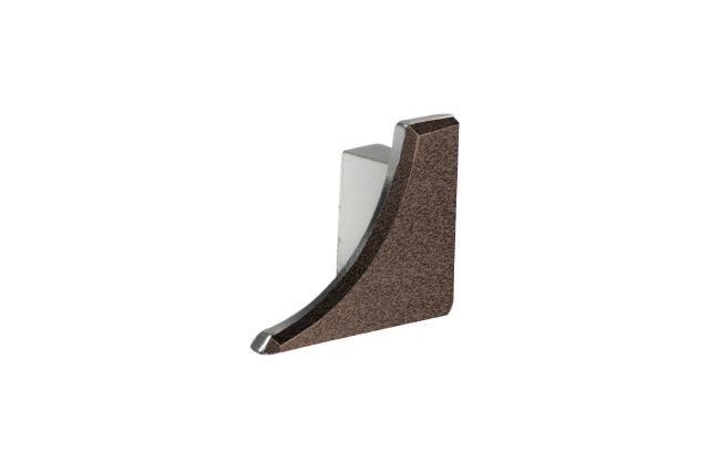 Schluter DILEX-AHKA Cap de fermeture droit avec un radius de 3/8" (10 mm) - aluminium bronze