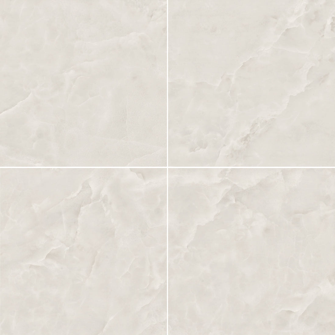 Carreaux de céramique Collection Serena 24 po x 24 po Avorio poli, finition brillante ivoire, surface lisse contemporaine