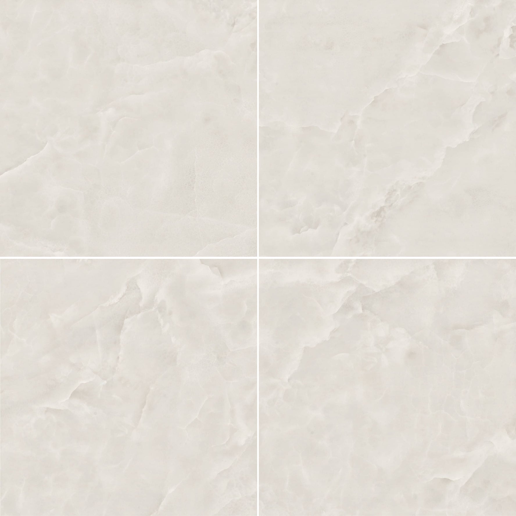 Carreaux de céramique Collection Serena 24 po x 24 po Avorio poli, finition brillante ivoire, surface lisse contemporaine