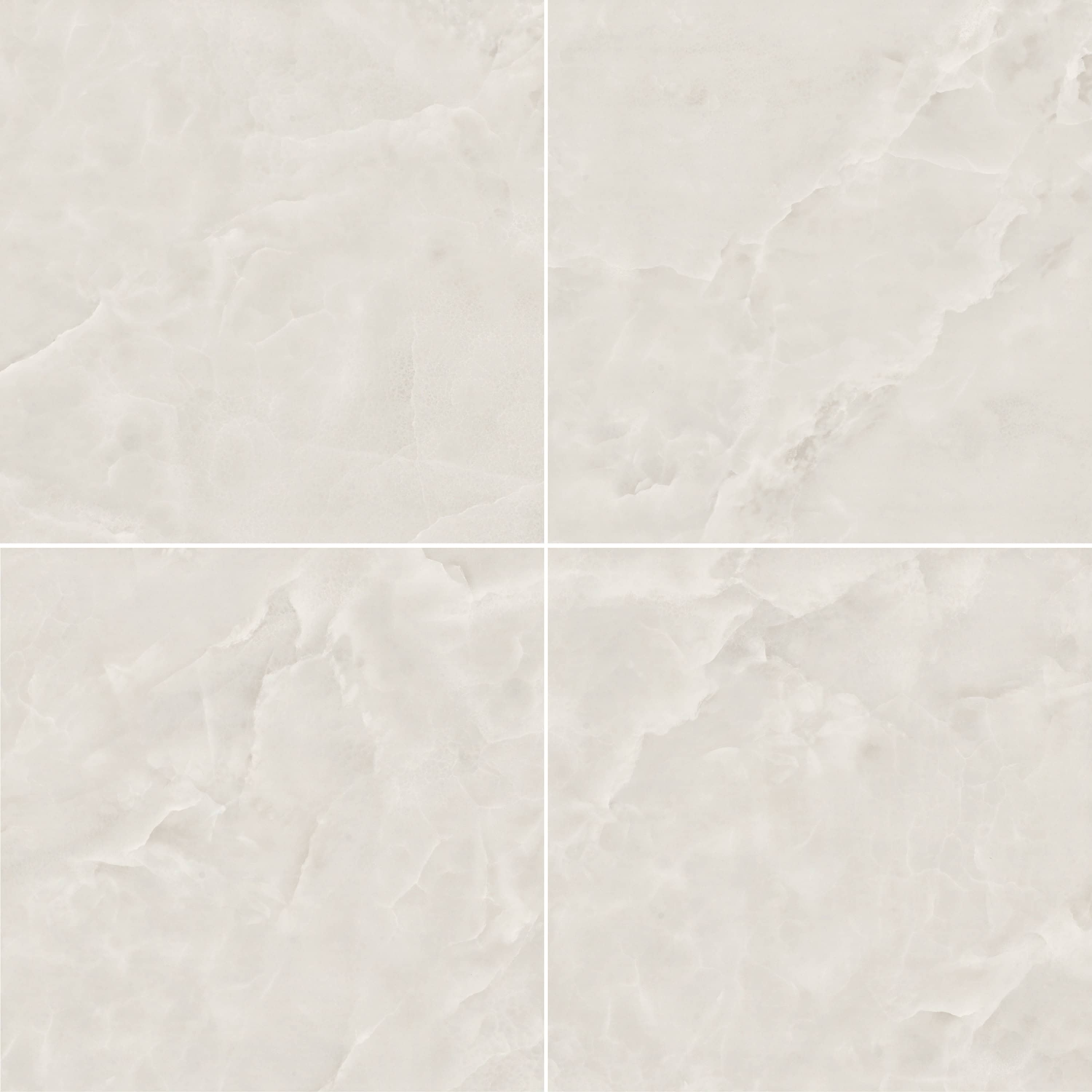 Carreaux de céramique Collection Serena 24 po x 24 po Avorio poli, finition brillante ivoire, surface lisse contemporaine