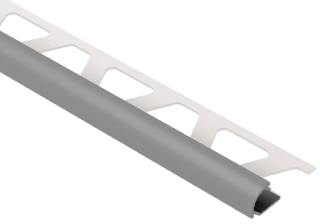 Schluter RONDEC Profilé de bordure rond aluminium gris métallique 1/4" (6 mm) x 8' 2-1/2"
