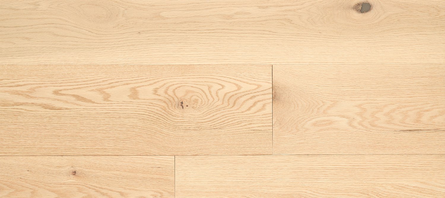 Preverco Bois franc SolidClassic Chêne rouge V+ Raw Mat lames 5 po x 3/4 po, teinte rouge naturel, veinage visible, fini mat