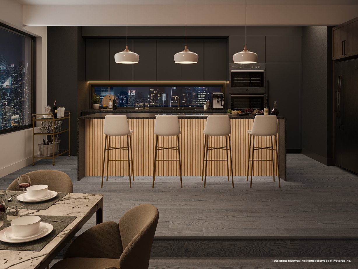 Preverco Flex19 bois d'ingénierie Chêne rouge, nuance inox satiné, lame 5-1/8 x 3/4 pouces