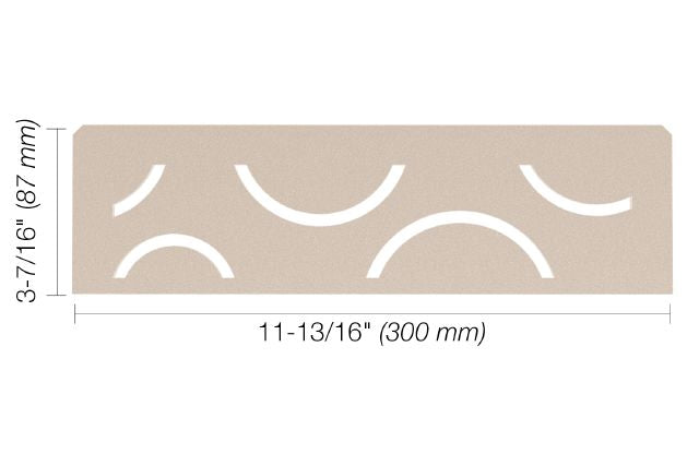 Schluter SHELF-N Étagère rectangulaire pour niche modèle Curve - aluminium crème