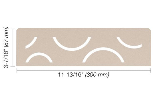 Schluter SHELF-N Étagère rectangulaire pour niche modèle Curve - aluminium crème
