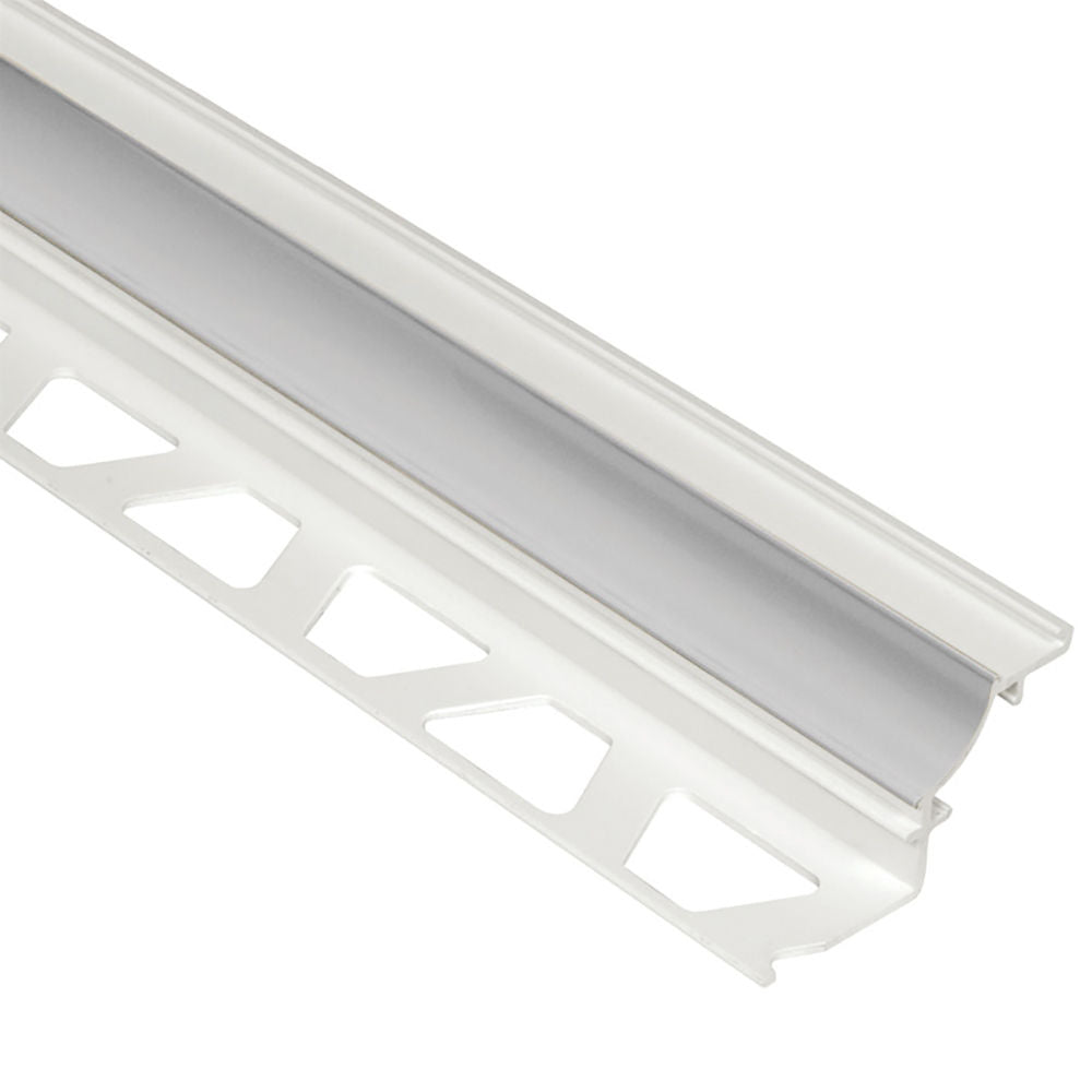 Schluter DILEX-PHK Profilé à gorge avec un radius de 3/8" (10 mm) - plastique PVC gris classique 3/8" x 8' 2-1/2"
