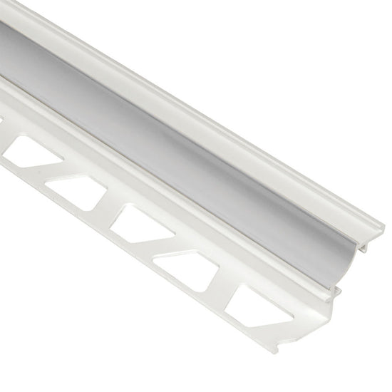 Schluter DILEX-PHK Profilé à gorge avec un radius de 3/8" (10 mm) - plastique PVC gris classique 3/8" x 8' 2-1/2"