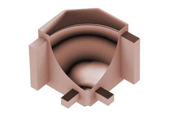 Schluter DILEX-AHK Coin intérieur 90° avec un radius de 3/8" (10 mm) - aluminium anodisé cuivre poli