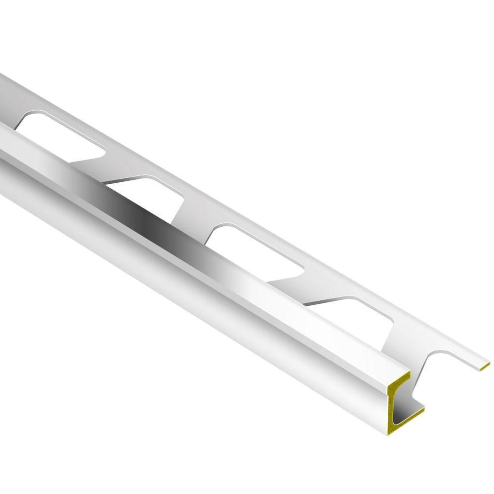 Schluter DECO Profilé décoratif de protection de rebord large - laiton chromé 1/2" (12.5 mm) x 8' 2-1/2"