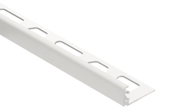 Schluter JOLLY Moulure de bordure de mur Aluminium Blanc mat 1/2" (12.5 mm) x 10'