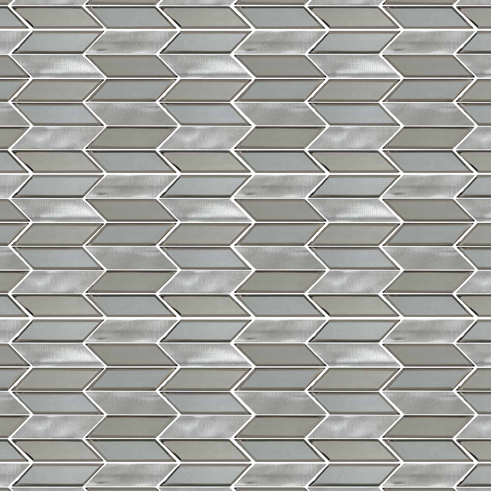 Carreaux de céramique Collection Archer mosaïque 2 po x 6 po Grigio, tuiles rectangulaires gris