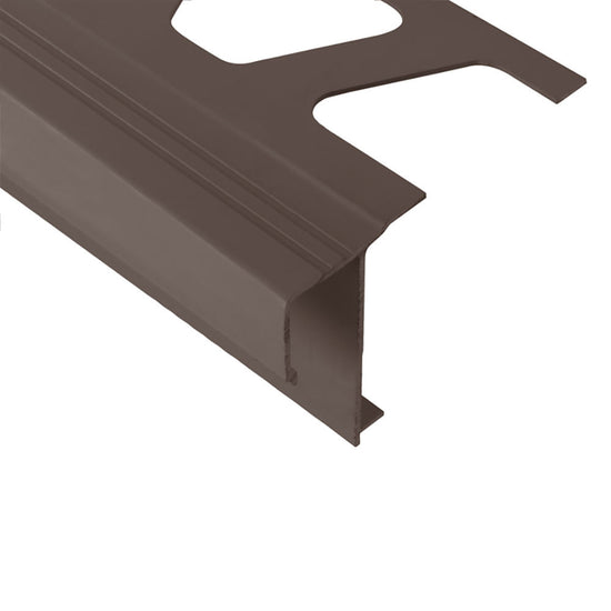 Schluter BARA-RAK Profilé de bordure de balcon à rejet d'eau aluminium brun noir 8' 2-1/2"
