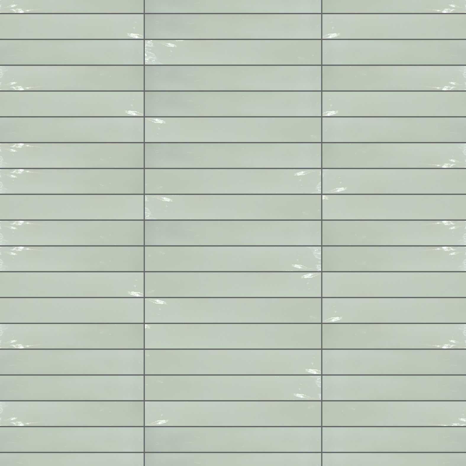 Carreaux de céramique | Collection Manacor - 2.5 po x 16 po Menthe 2,5 po x 16 po Lustré