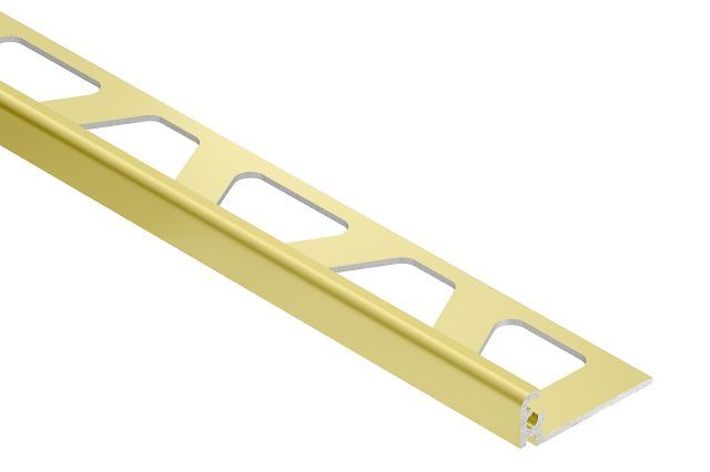 Schluter JOLLY Moulure de bordure de mur Aluminium anodisé Laiton mat 1/4" x 8' 2-1/2"