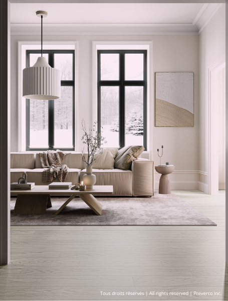 Preverco Max19 bois d'ingénierie Chêne rouge Nuance Ice mat, lame 5-1/8 po x 3/4 po