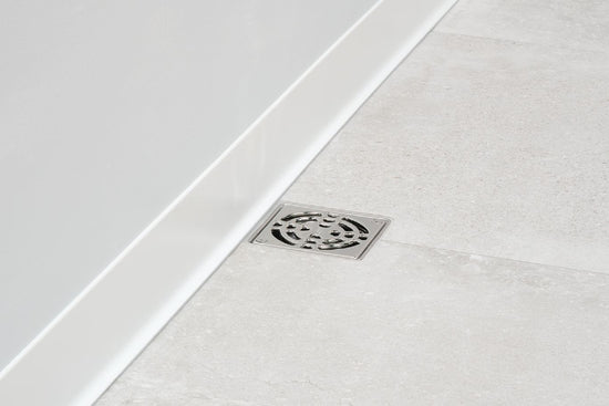 Schluter KERDI-DRAIN-F Kit de bride en acier inoxydable (V2) avec sortie sans collet de 2"