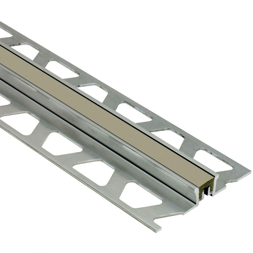 Schluter DILEX-KSN profilé pour joint de surface, insertion grise 7/16, aluminium 5/16 (8 mm), longueur 8'2½