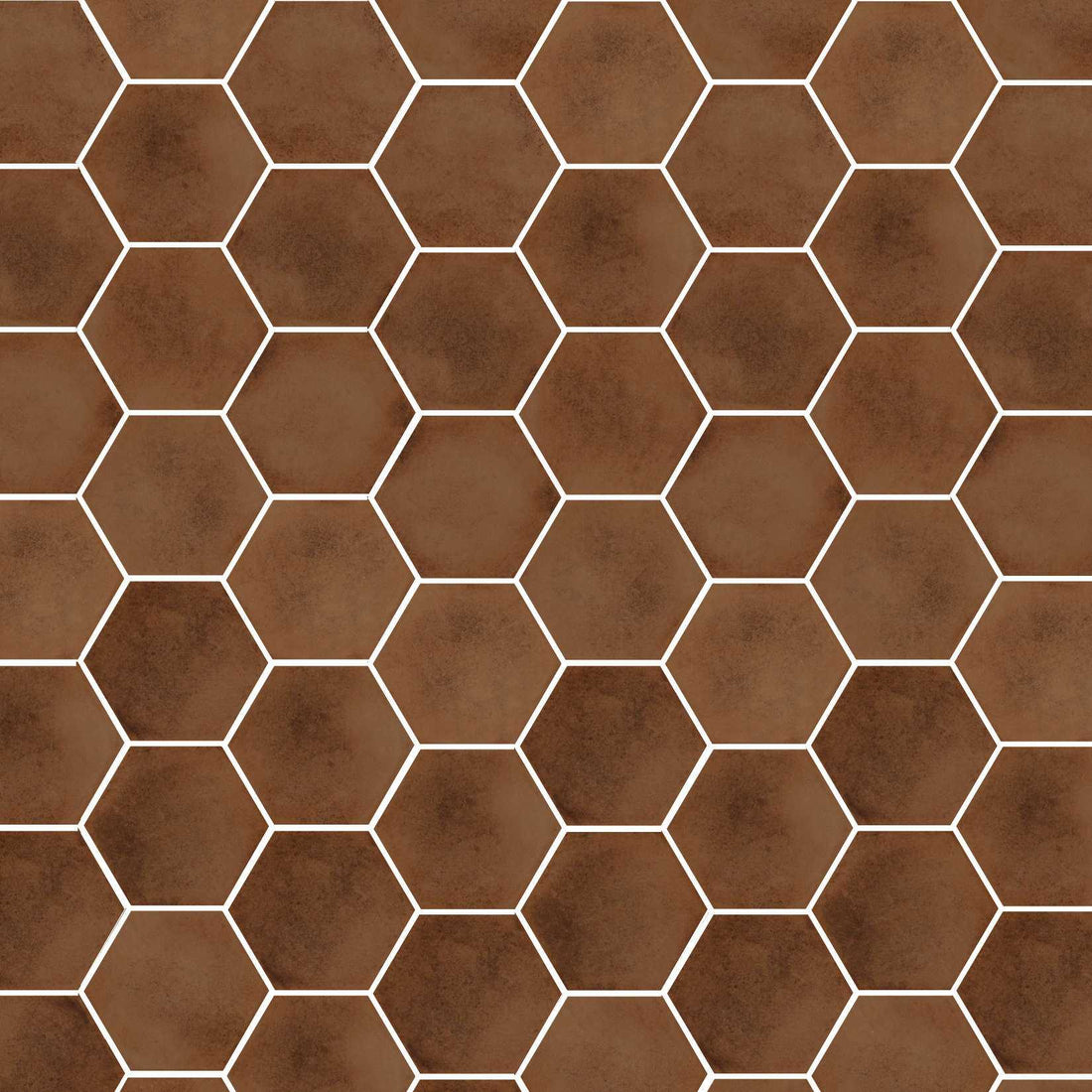 Carreaux de céramique Collection Ossido 6 po x 7 po He x Cotto lustré