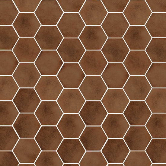 Carreaux de céramique Collection Ossido 6 po x 7 po He x Cotto lustré