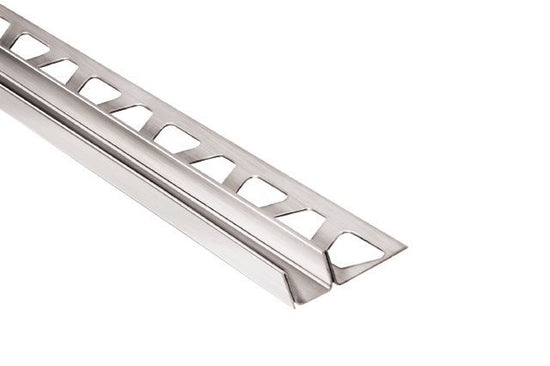 Schluter DECO-SG Profilé décoratif de protection à rainure - aluminium anodisé chromé brillant 9/16" x 8' 2-1/2" x 7/16" (11 mm)