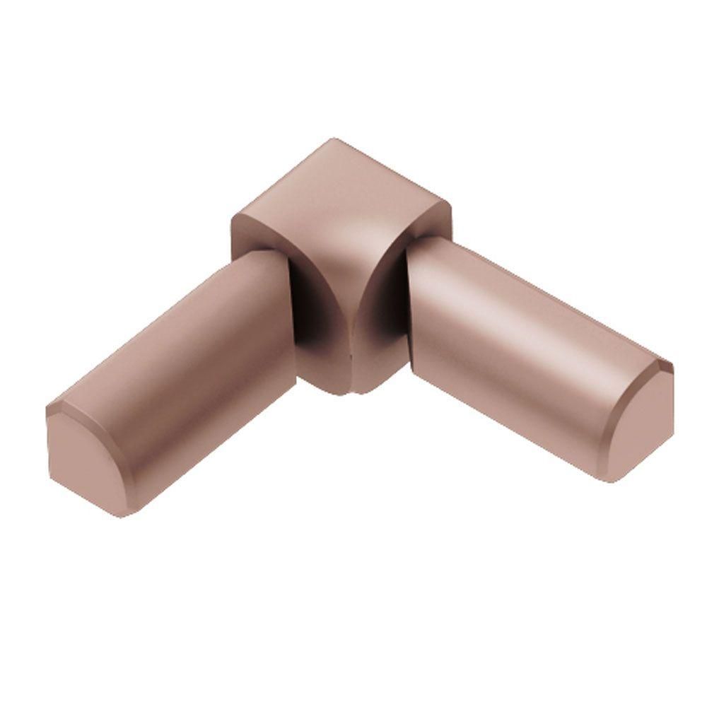 Schluter RONDEC Coin intérieur à 2 bouts 90° - aluminium anodisé cuivre mat 1/2" (12.5 mm)