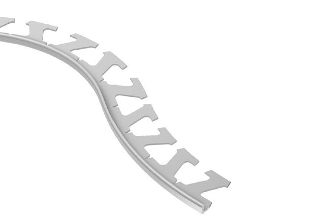 Schluter DECO Profilé radius décoratif de protection de rebord large - aluminium anodisé mat 5/16" (8 mm) x 8' 2-1/2"