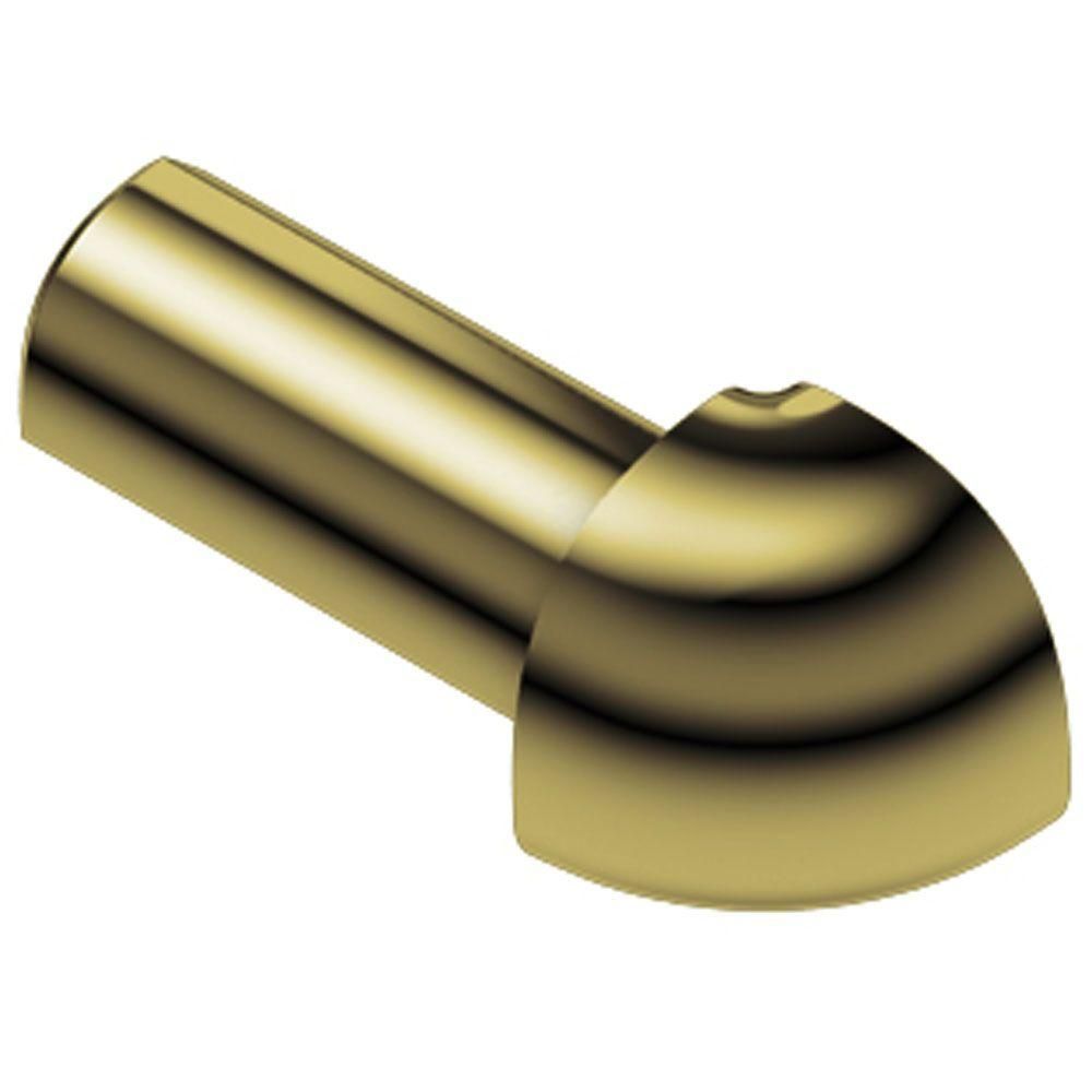 Schluter RONDEC Coin extérieur 90° - aluminium anodisé laiton poli 1/2" (12.5 mm)