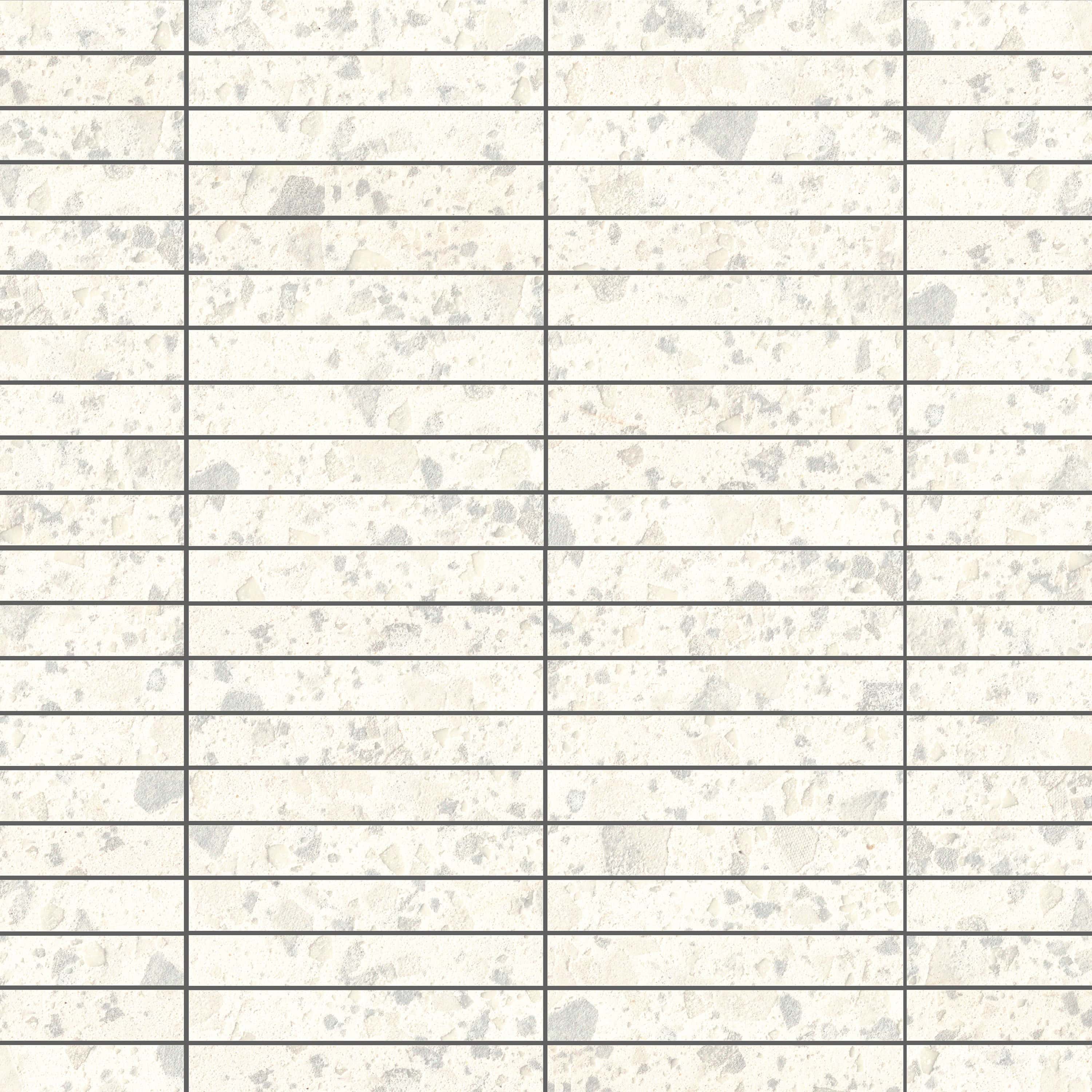 Carreaux de céramique Collection Pieza mosaïque 1 po x 8 po Zinc — lames rectangulaires