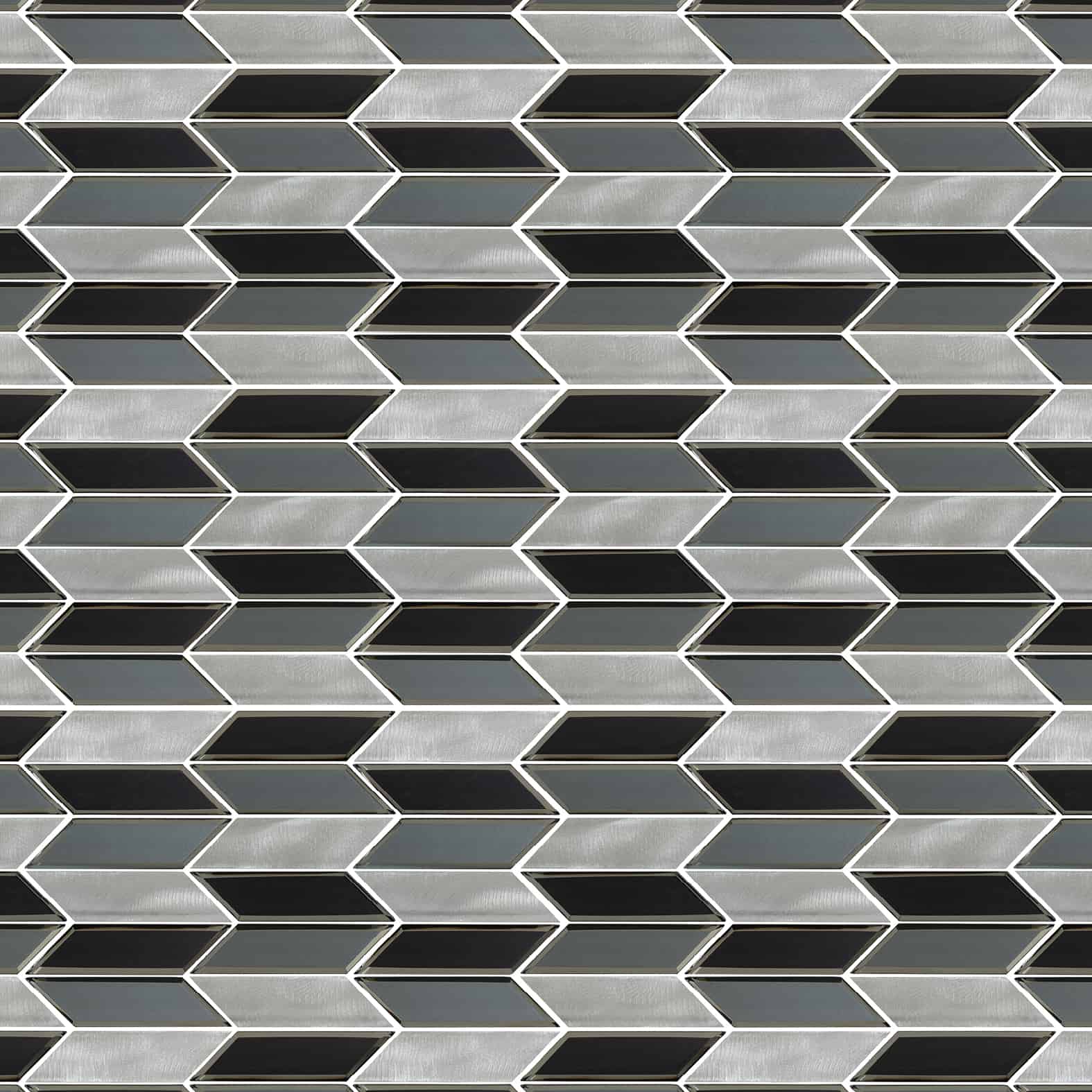 Carreaux de céramique Collection Archer mosaïque 2 po x 6 po Azzuro bleu